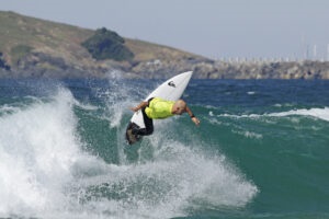 a man surfing